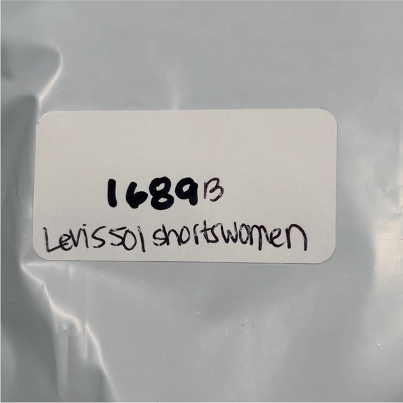 Levi's 501 Denim Shorts Women's 24 Blue Mid-Rise Hem Button-Fly Distressed - Picture 14 of 14